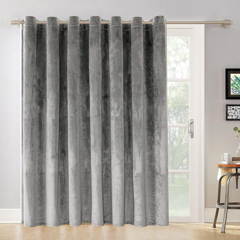 Karlyle Single Curtain Panel, Light Gray, 106" W x 84" H