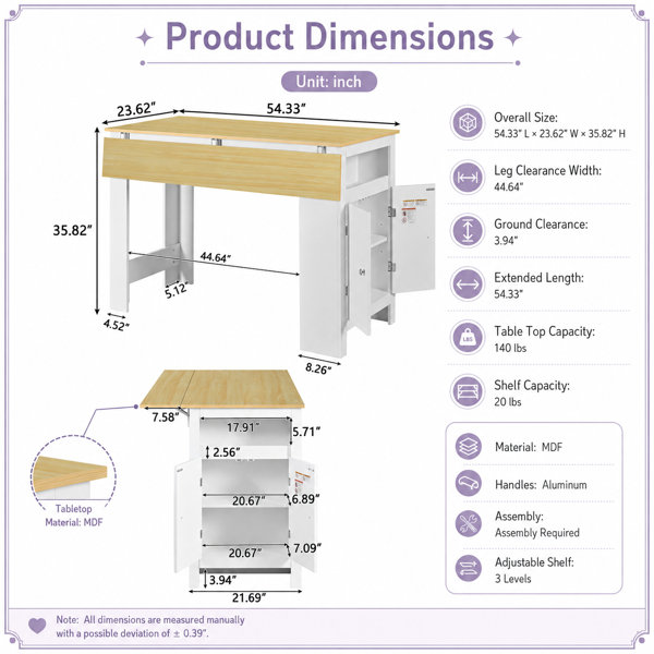 Dimensions du produit