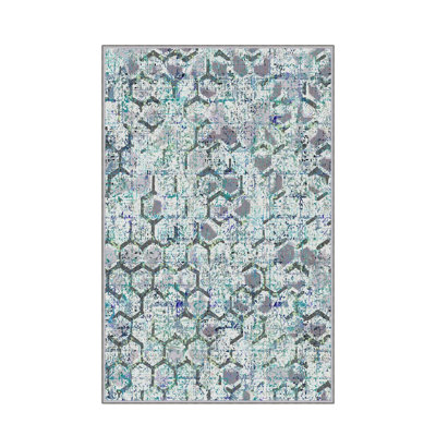 Premium Hall Carpet, 3.3 x 6.6 Feet, 100% Polyester, 0.3 in Pile Height | Antibacterial, Non-Slip Underside, Machine Washable | Elegant 3D Digital Print Design, Perfect for Entryways & Living Rooms