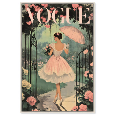 Garden Parasol Stroll Cover Canvas Print Glam Art Prints by Art Remedy