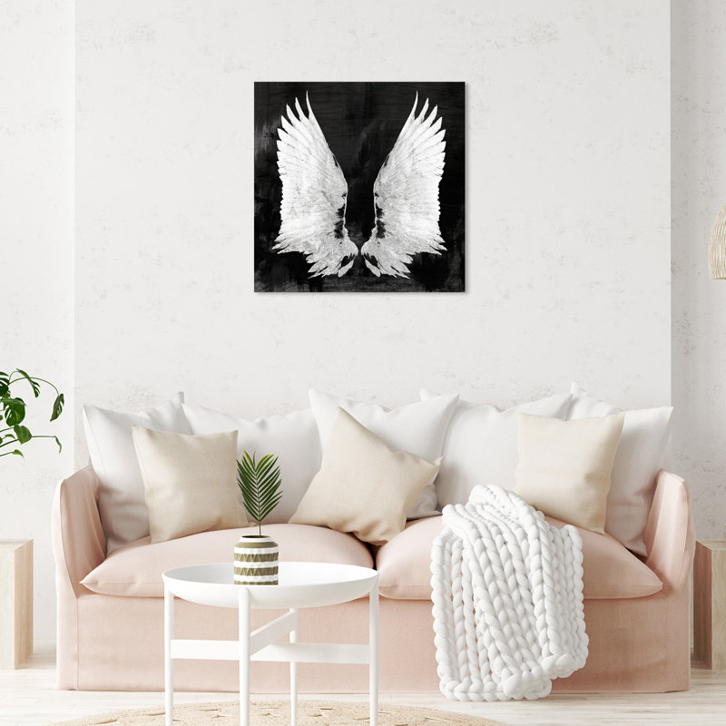 " My Night Wings " Painting Print, 30" H x 30" W x 1.5" D, Wrapped Canvas