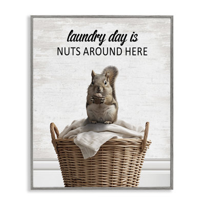 «Funny Laundry Day Is Nuts», estampe numérique giclée par lettré et doublé
