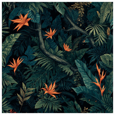 Tropical Jungle Leaves Quilted Bedspread All Sizes