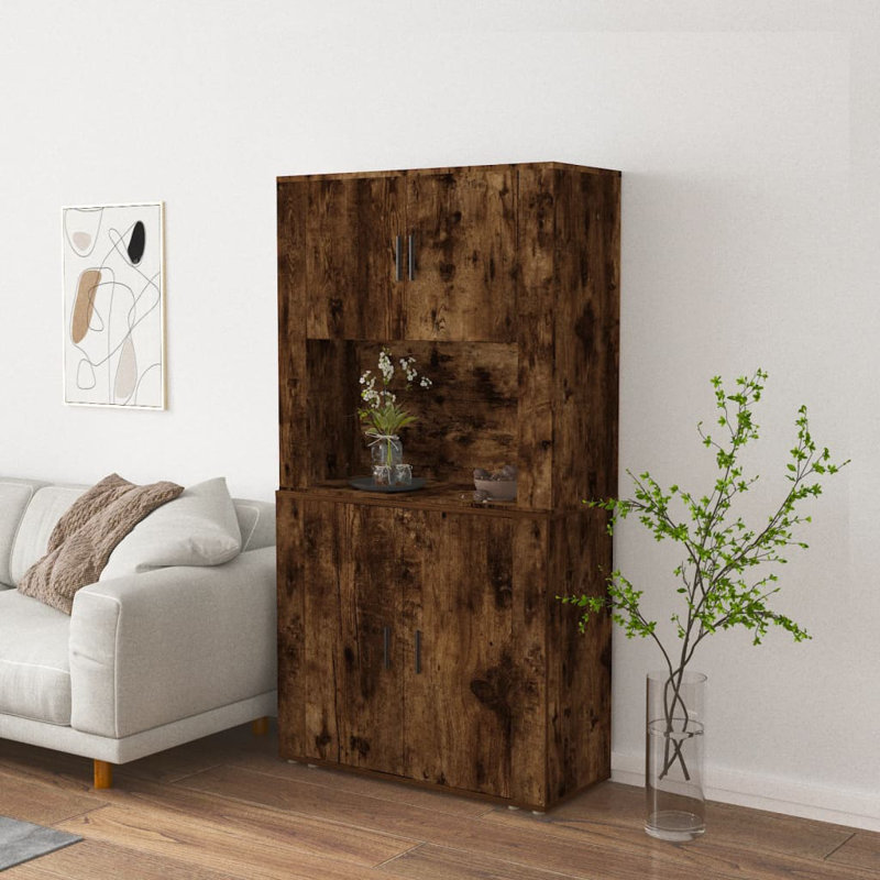 Vidaxl 80cm Sideboard, Smoked Oak