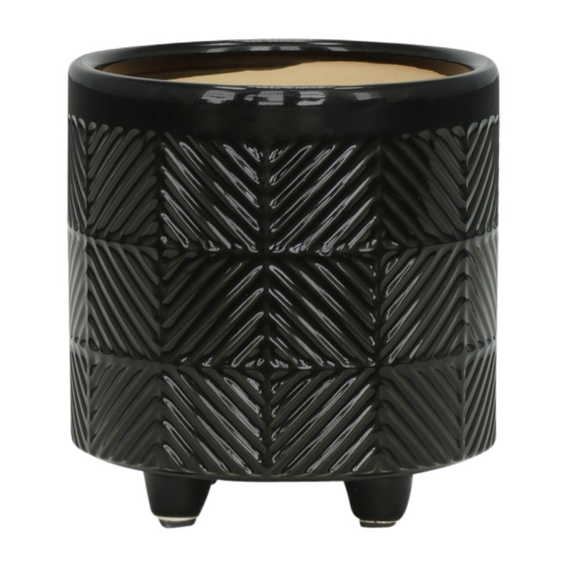 S / 2 DÉCORTEURS TEXTURÉS 6/8 ", BRILLANT, Noir, noir, noir, noir