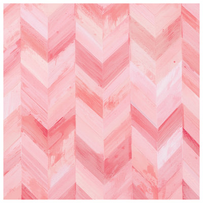 Pink Chevron Brushstrokes Double Sided Throw Pillows