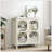 Modern Retro Sideboard Buffet Storage Cabinet With Tempered Glass Doors, Freestanding Kitchen Console Table, 2-Door Decorative Cabinet, Cream Color