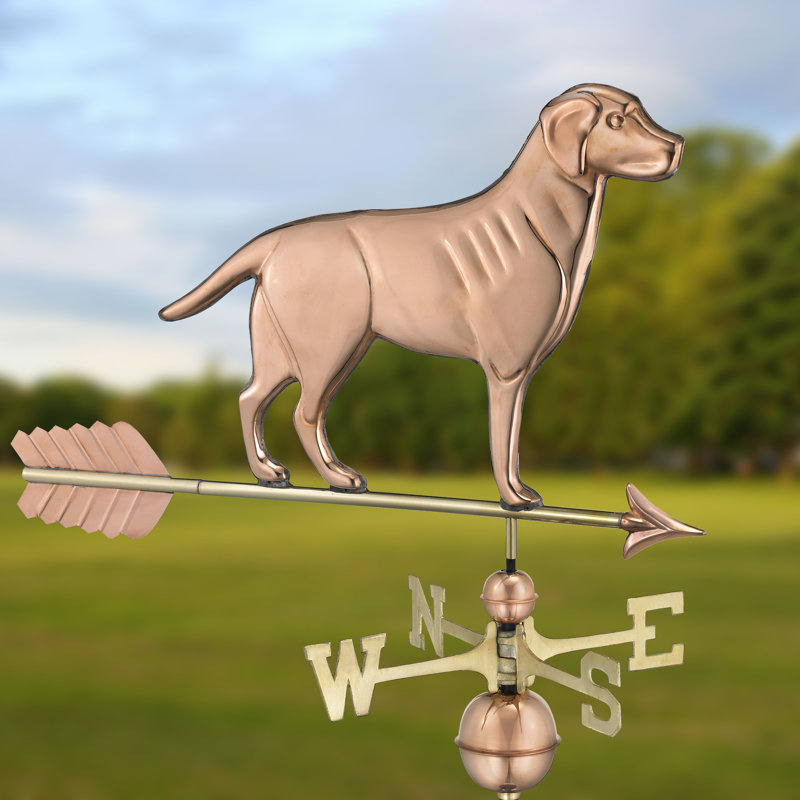 37'' H Metal Animals Weathervane, Polished Copper, Yes
