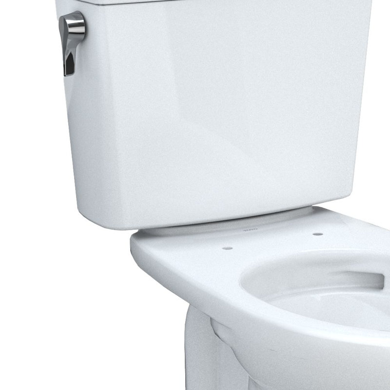 Drake® 1.28 GPF (Water Efficient) Elongated Two-Piece Toilet with Tornado Flush® (Seat Not Included), 12", Cotton White