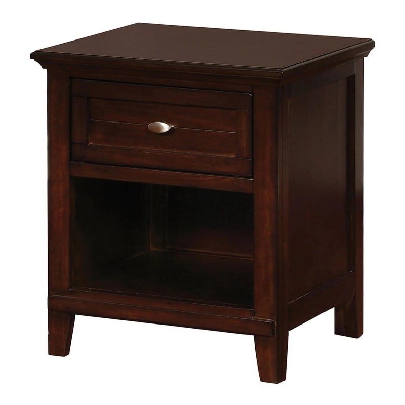 Gamora Wood 1-Drawer Kids Nightstand, Brown