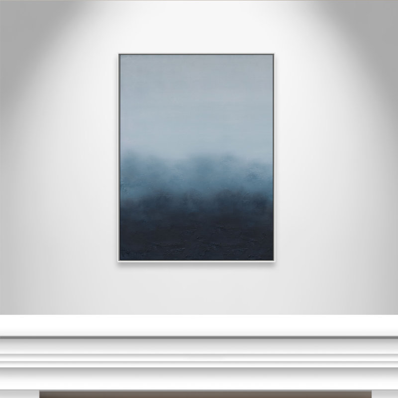 «Elemental II Print» par S.H. Khân, Flotteur blanc, 37.5' W x 49.5' H