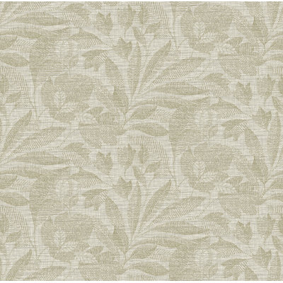 Argirdas Etched Leaves 27' L x 27" W Wallpaper Roll