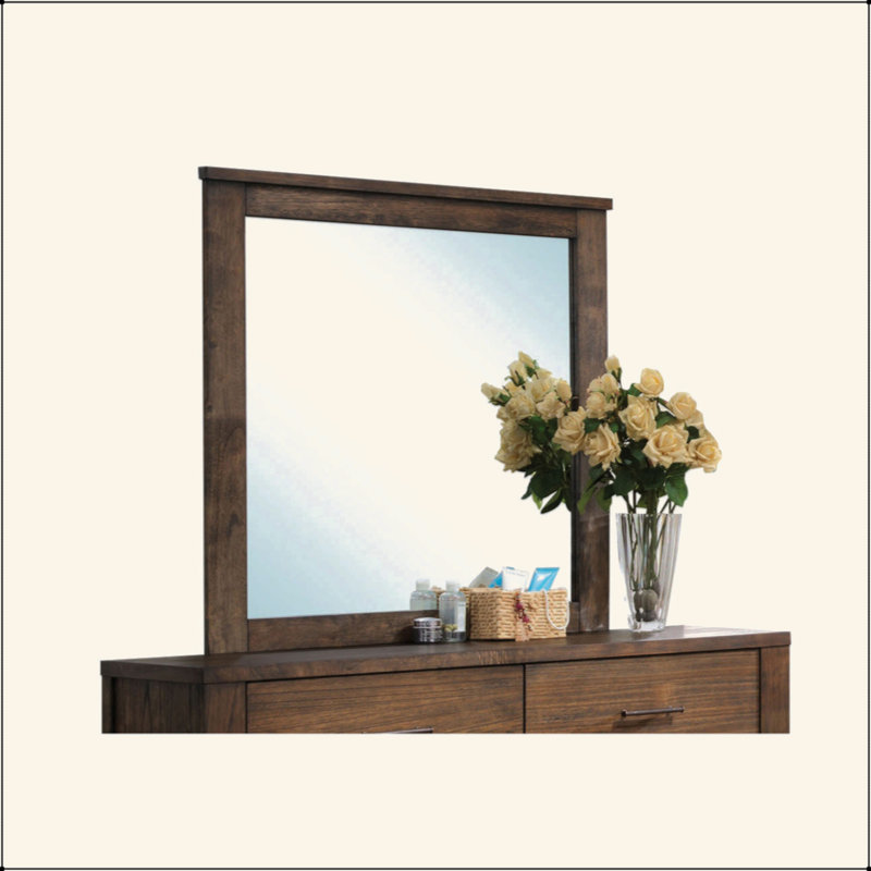 Oak Finish Mirror