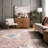 Eleanor SpinClean Machine Washable Distressed Medallion Area Rug-1737146212