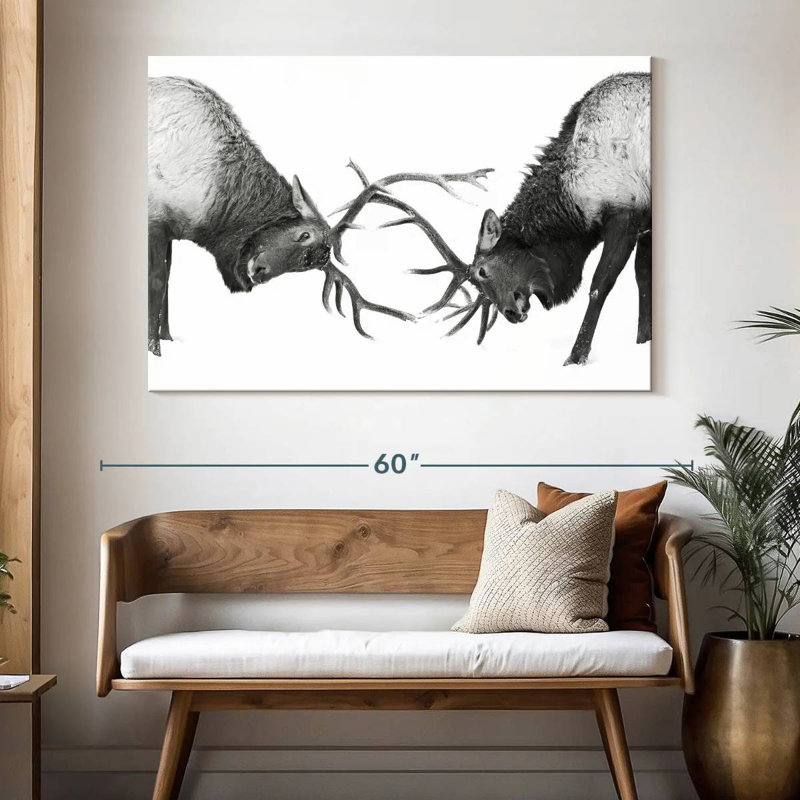 Fighting Elks, 34" H x 51" W