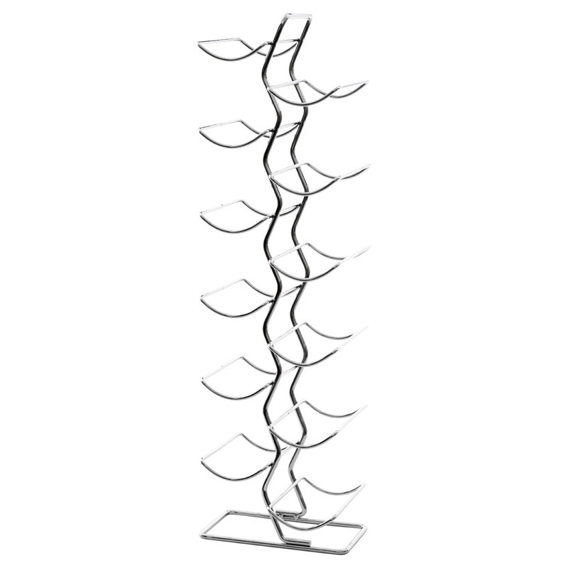 Floor Wine Bottle Rack in Chrome