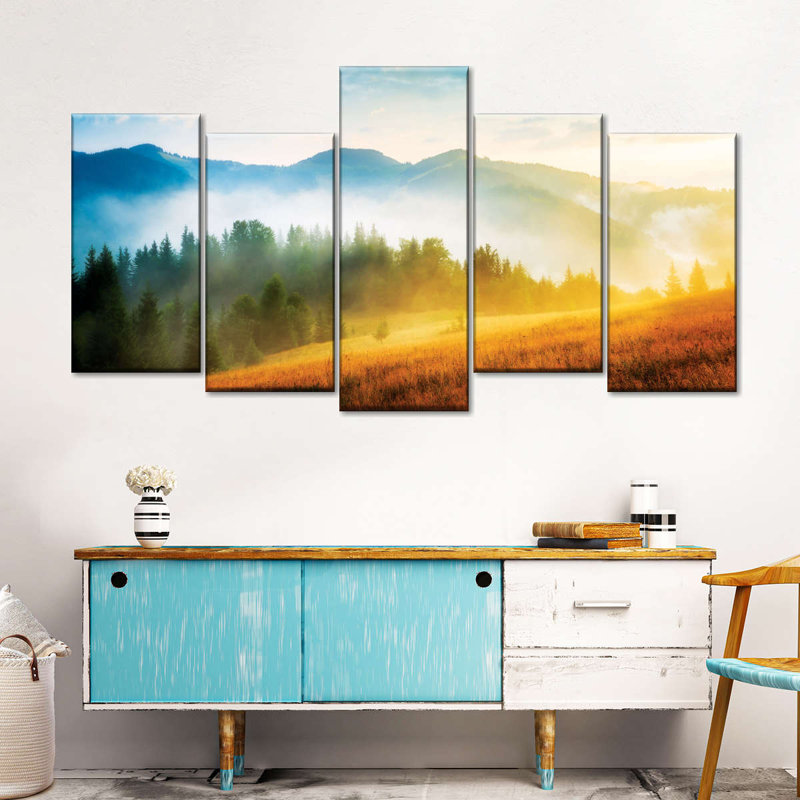 «Dreamy Mountainscape», reproduction sur toile, H 24 po x l 49 po x P 1,25 po
