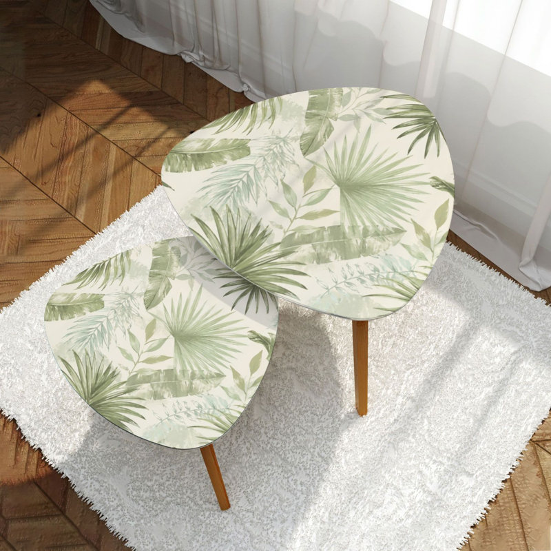 Ensemble de 2 tables basses gigognes Triangle