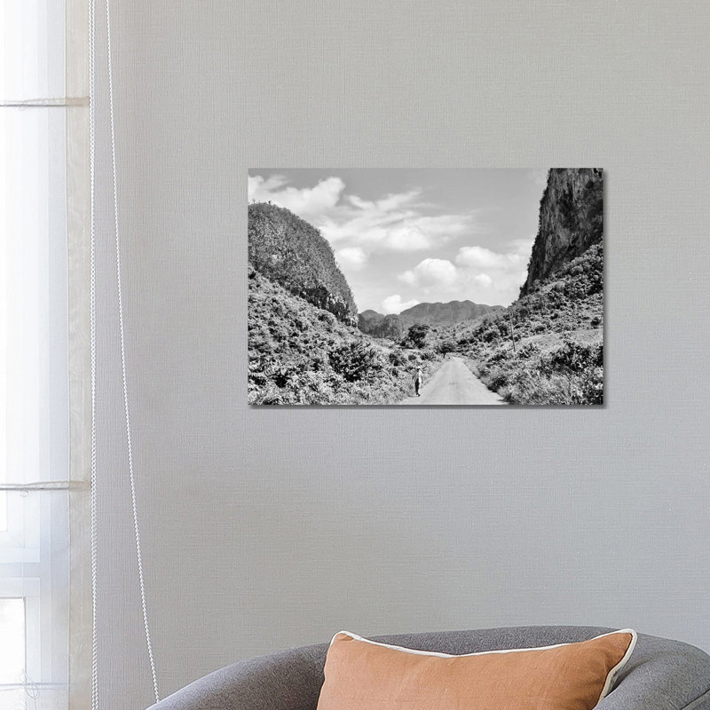1950s Rural Road Outside Of Town Of Vinales In Pinar Del Rio Province Cuba by Vintage Images - Wrapped Canvas Gallery-Wrapped Canvas Giclée