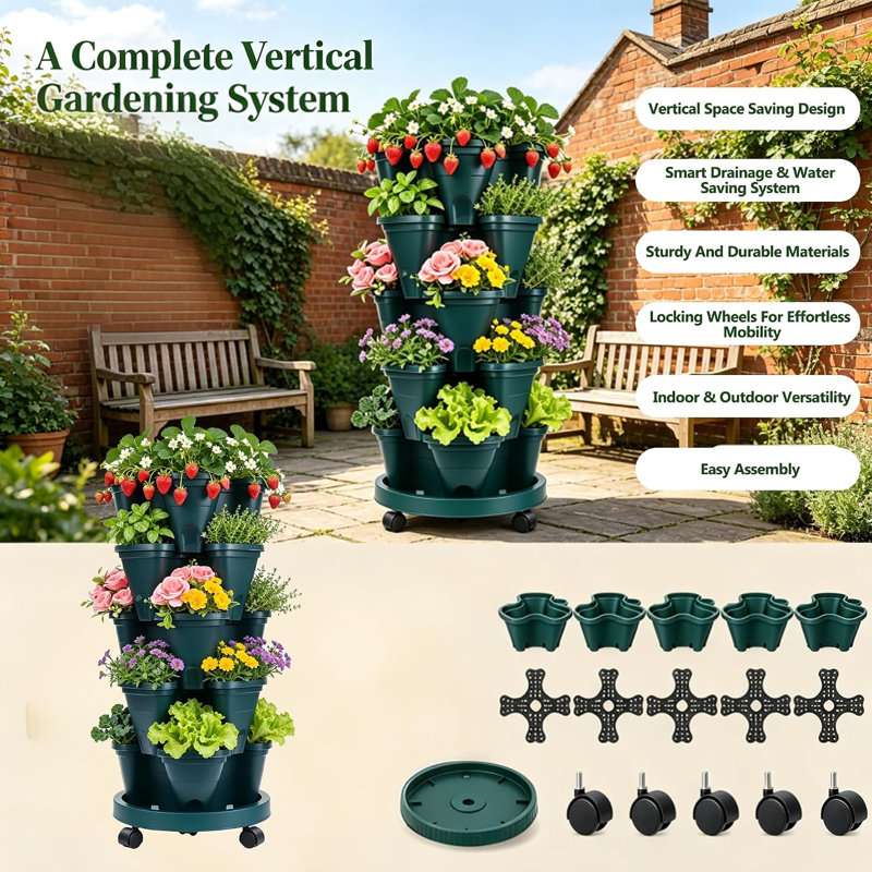 Vertical Garden Planter with Wheels