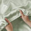 Ensemble de draps en satin sauge pour lit de bébé 4 pièces - doux et soyeux, doux pour les cheveux, froissé