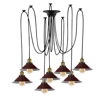 Wetzel 9 - Light Black Cluster Pendant