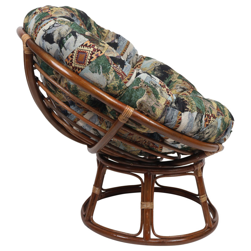 Outdoor Papasan Seat Cushion, 48" W x 48" D, Multi-Colored Animal Print