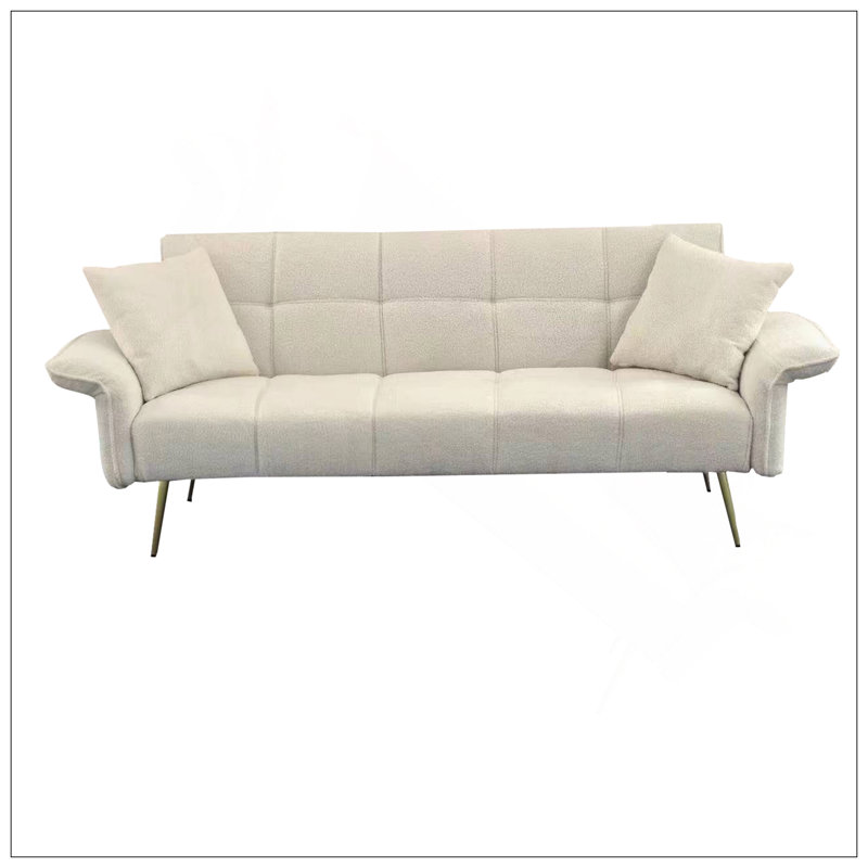 Canapé-lit futon de 70,1 po, canapé-lit double convertible avec accoudoirs rabattables pour les salons et les petits espaces