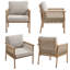 Fauteuil d'appoint confortable de qualité supérieure avec coussin et accoudoirs en corde tissée à la main-122419673