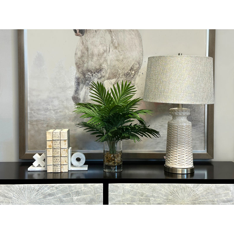 Rockwood Faux Palm Plant in Glass Vase