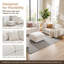 Ensemble de meubles de salon 4 pièces, 3 places + causeuse + fauteuil + repose-pieds mobile, canapé rembourré en chenille à assise profonde avec structure en bois massif et comprend 3 coussins décoratifs-132685580