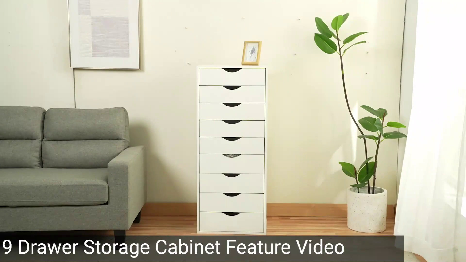 Crestlive Products 5-Drawer Dresser Vertical Storage Tower Chest,Beige