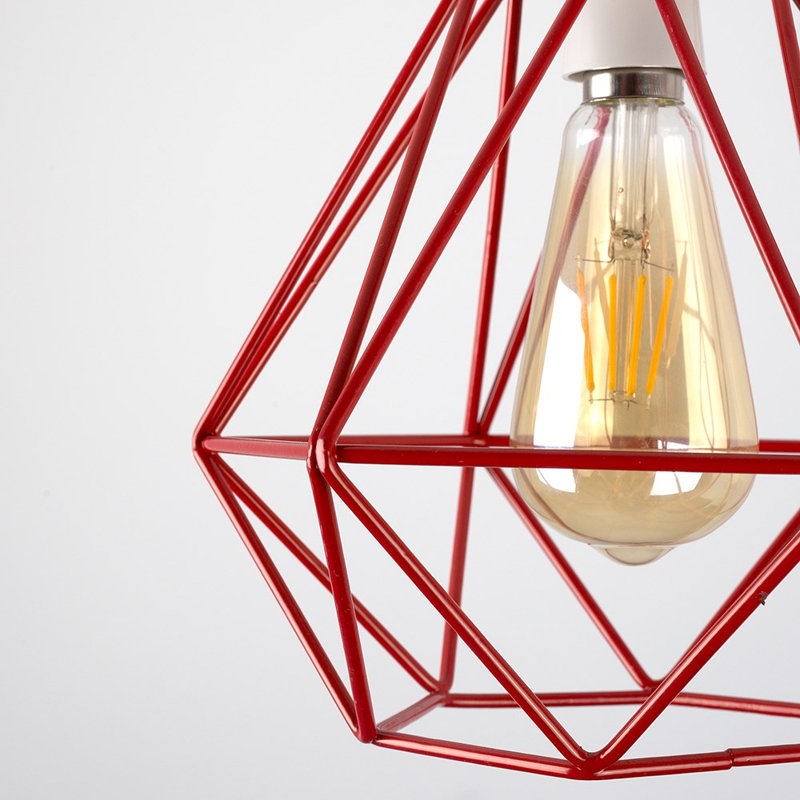 Carnegie 20 cm H Novelty Pendant Shade ( Clip On ), Red