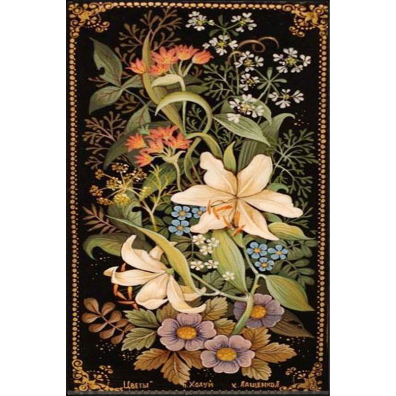 Tapis décoratif lavable à la machine moderne à motif floral et rose, Carré 3 pi 3 po