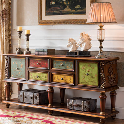 Console de style européen de luxe rétro
