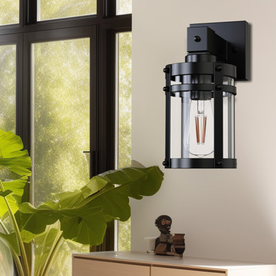 Bras pivotant à 1 lumière avec abat-jour en verre