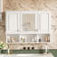 Armoire de rangement pour salle de bain avec tablettes ouvertes et tablette réglable-1275684739