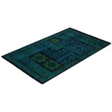 Huckaby One-of-a-Kind 3' 2" X 5' 3" Wool Area Rug Black