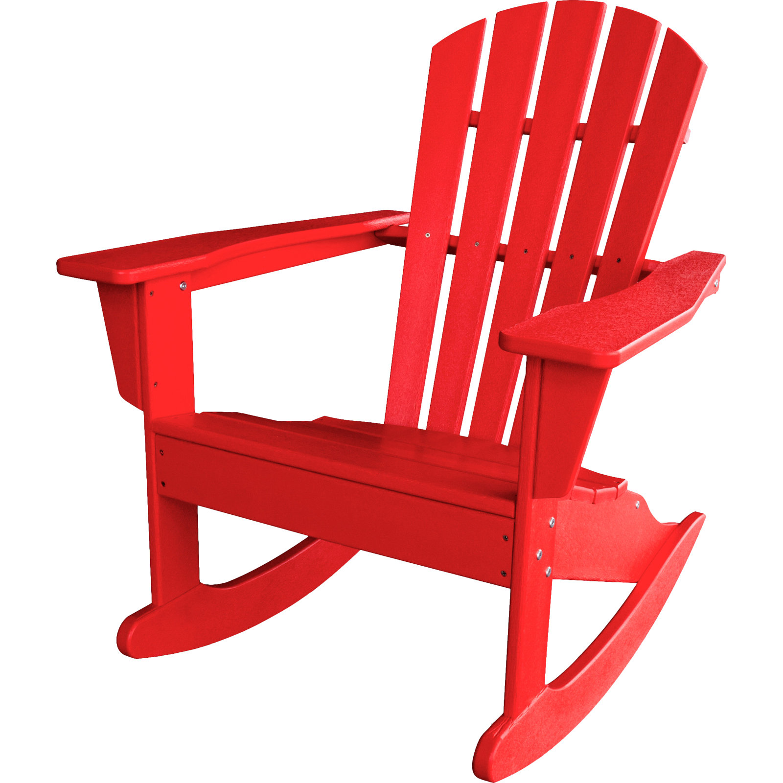 POLYWOOD® Palm Coast Rocking Adirondack Chair, Sunset Red