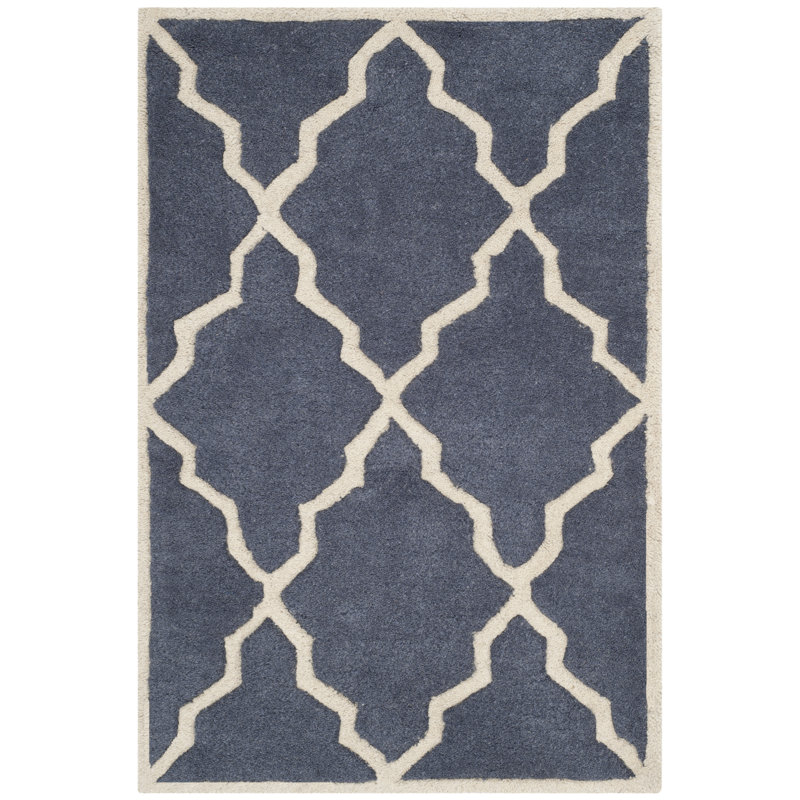 Carolene Hand Tufted Wool Geometric Rug, Rectangle 2' x 3'