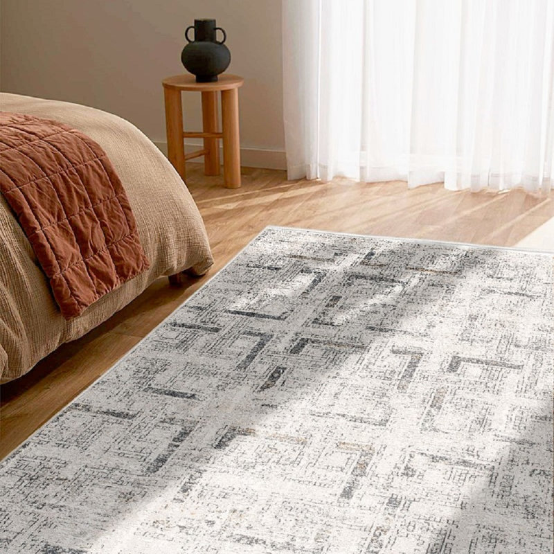 Tapis à motif abstrait moderne Collection Mirage, Rectangle de 5 pi x 8 pi