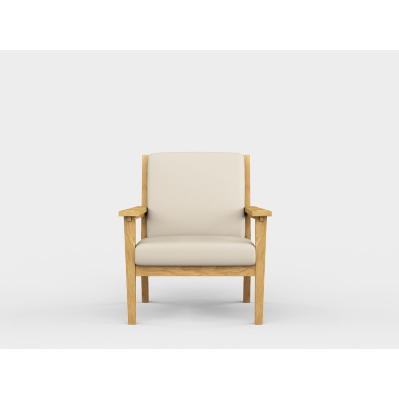 Savannah Outdoor Teak Lounge Chair, Premier Flax