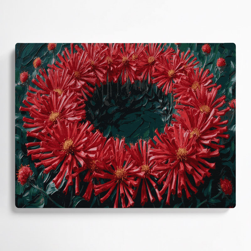 «Botanical Bee Balm», art mural en métal bleu, H 240 po x l 288 po x P 0,05 po