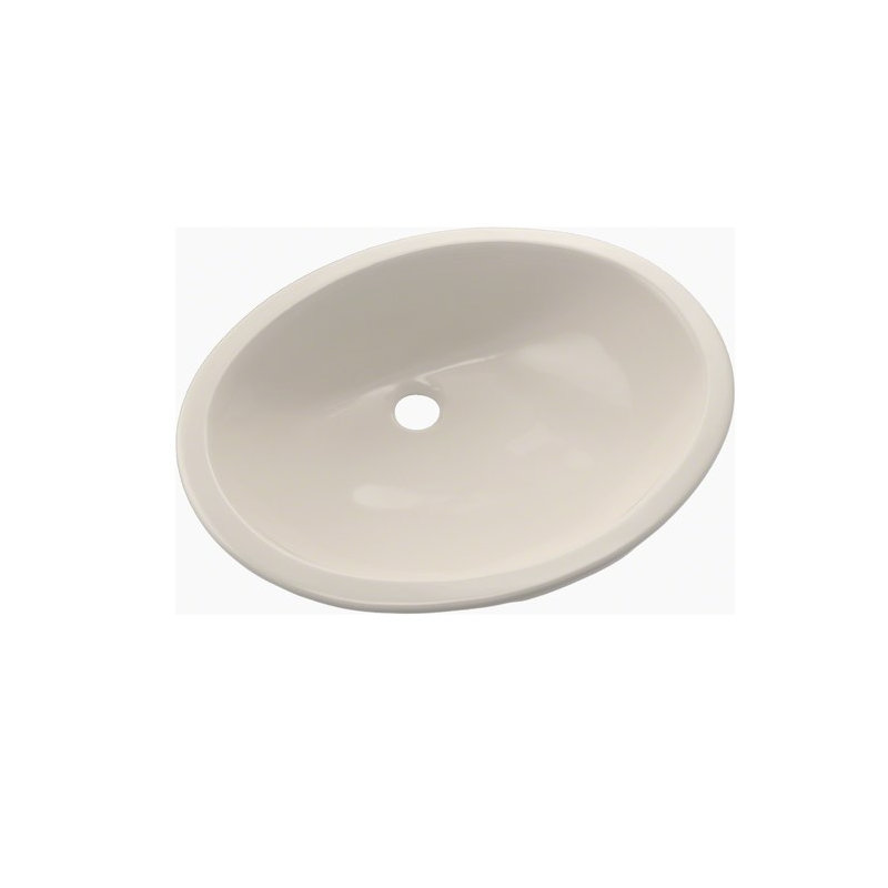 Rendezvous® Vitreous China Oval Undermount Bathroom Sink with Overflow, Sedona Beige