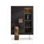 Vitrines en bois manufacturé noir-121250449