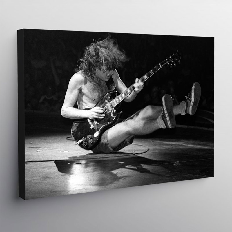 Angus ACDC Angus Young Live - Wrapped Canvas Print, 30.5cm H x 40.6cm W x 3.8cm D