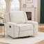 Fauteuil inclinable manuel pivotant avec tirette Ruma, tissu chenille beige Ruma