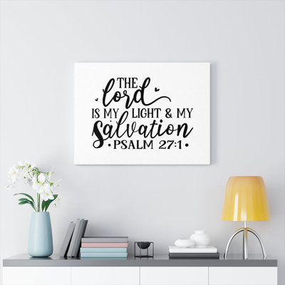 Light & My Salvation Psalm 27:1 Christian Wall Art Bible Verse Print Ready To Hang -  Express Your Love Gifts, 25085150332432170693