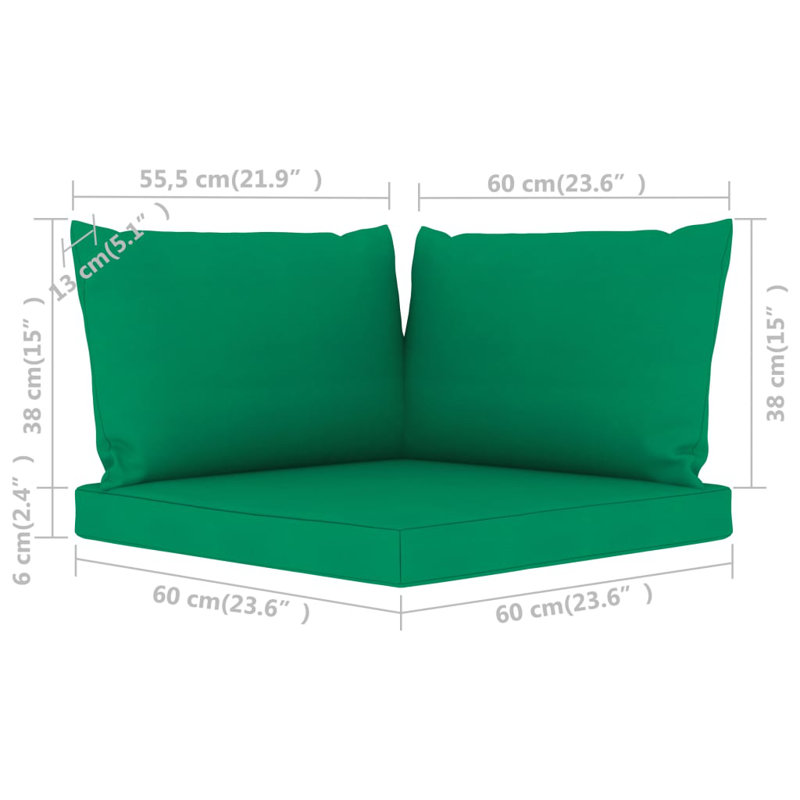 Coussin de siège / dossier d'extérieur, Vert