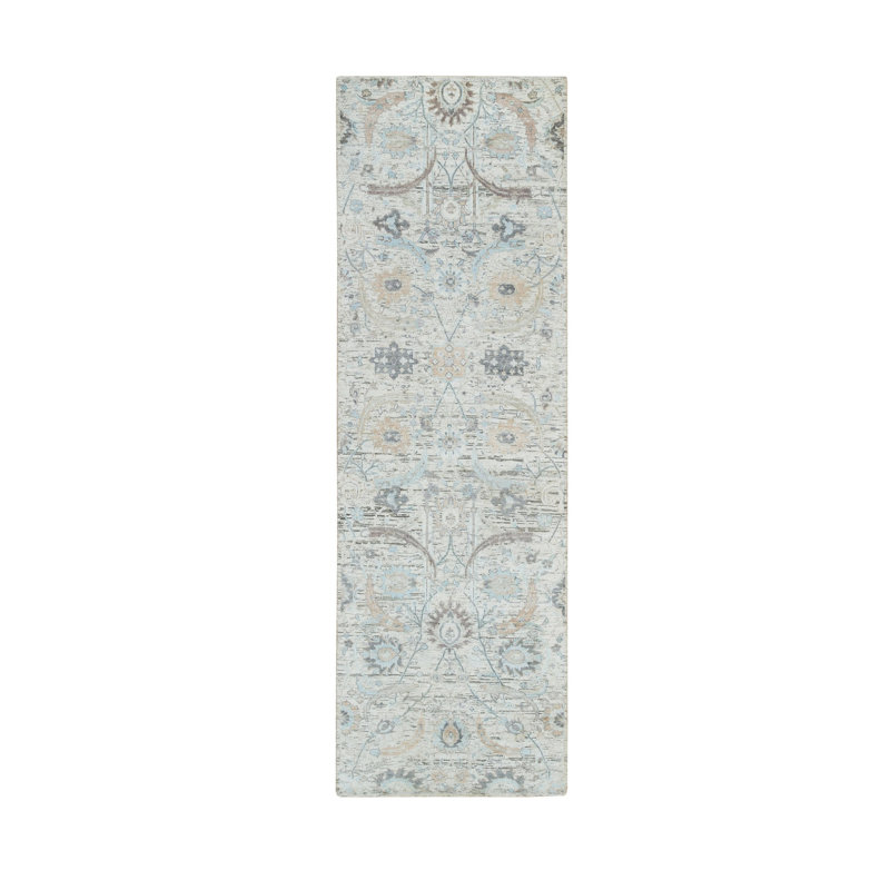 Tapis de couloir unique noué à la main nouvel âge 2 pi 7 po x 8 pi 2 po Valoniah